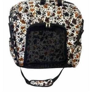 NEW SHOWMAN women's sport boot carry-all bag in cow print